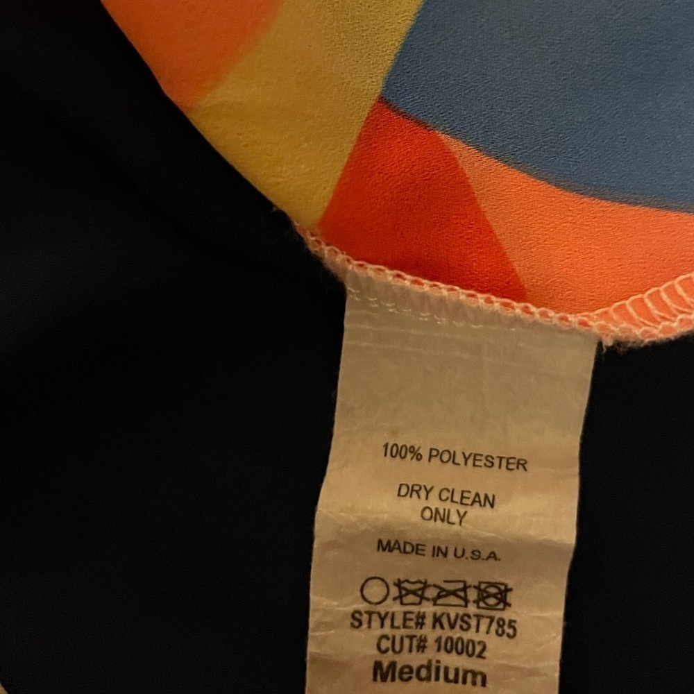 Beautiful vintage Havana front tie button down M - Picture 7 of 7